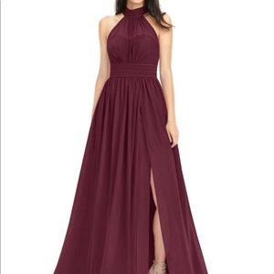Azazie Iman bridesmaid dress, Cabernet, size A16